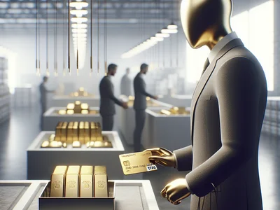 Customer paying with Costco Anywhere Visa for gold purchase